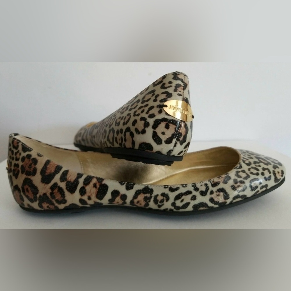 Jimmy Choo witty leopard Print Flats